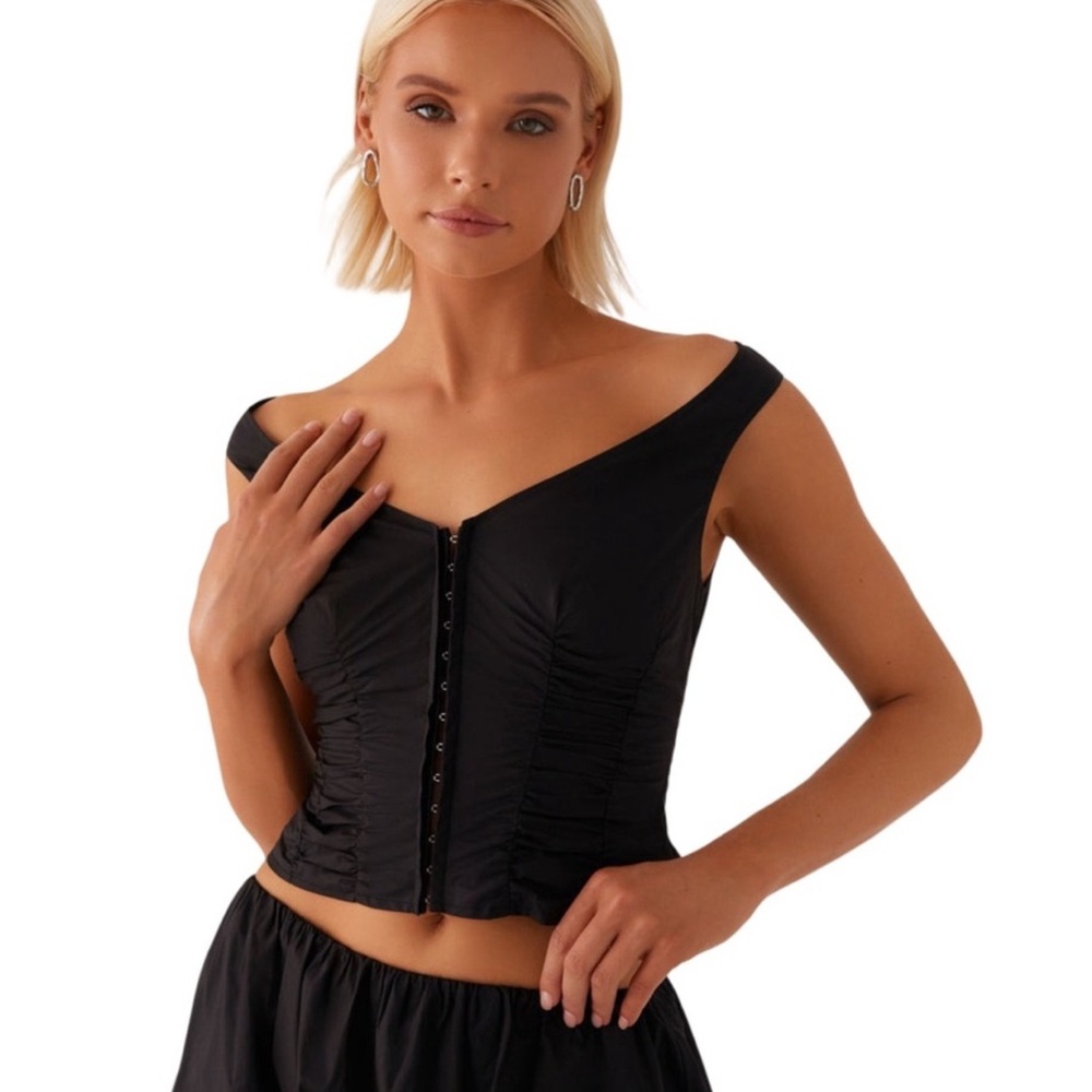Peppermayo Black Off-Shoulder Top